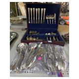 Vintage Gold Plated Flatware Set In Case and