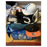 Bin Of Towels, OKC Hat, Hard Hat & More