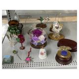 Bird Figurines, Trinket Box, And Household Decor.