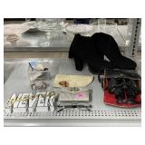 Skull Bracelet, Wallet, Boots, Binoculars, and
