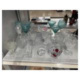 Pescara Aqua Blue Bar Glasses, Liquor Decanter,