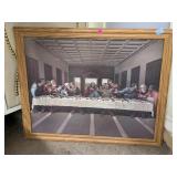 Framed Wall Hanging Last Supper Photo.