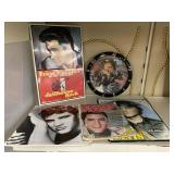 Elvis Clock, Sign, & Magazines