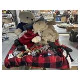Stuffed Bears , Minnie Mouse Ears, Christmas