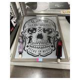 Framed Skull Tequila Art and Horror Candles.