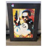 Framed Colorful Pop Art Print. Approx 26 x 20