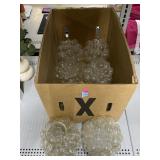 Vintage clear bubble glass lampshades mid century