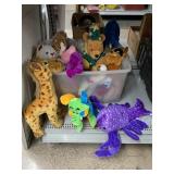 Assorted Stuff Animals In Bin. Winnie the Pooh,