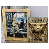 Framed Ducks Unlimited A Boy and His Dog Tin Wall