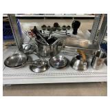 Buffet Serving Trays and Lids, Pans, Lg Pot, and