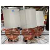 3 Matching Table Top Lamps with USB Ports.