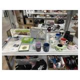 Assorted Mugs & Cups, Jug, Pendant Light Fixture