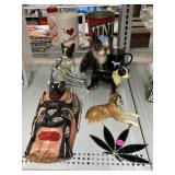 Dog Statues, Tribal Wood Mask, and More.
