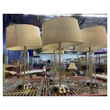 4 Table Lamps W/Clear Base
