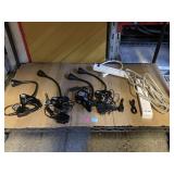 Assorted Clamp Lights & Charging Stations