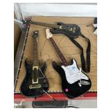 3 Guitar Hero & Rockband Guitars.