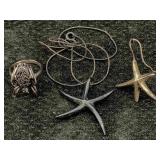 Sterling Silver Jewelry W/necklace & More Tw 12.7g