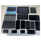 Six used tablets and nine used cell phones Also a