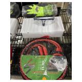 New Jumper Cables, Safety Glasses and Work Gloves