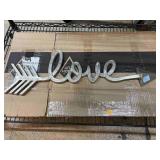 Metal 2.5ft Long LOVE Wall Hanging