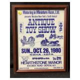 A framed under glass, vintage poster for western