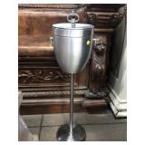 Brushed Aluminum Floor Standing Ice Bucket/ Wine