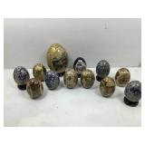Ceramic Painted Decorative Egg Collection