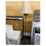Vtg Floor Lamp Brass Base - 3 Light - With Shade