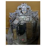 Venetian Glass Wall Mirror - minor damage to top