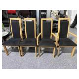 Set 4 Modern Wood Dining Chairs by Excelsior