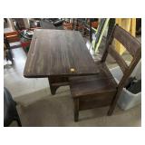 Antique School Desk with Adjustable Height
