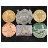 6 Geocaching Coins, See Photos