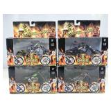 4 West Coast Choppers 1:18 Scale Models