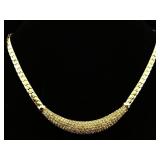 Christian Dior Gold-plated Rhinestone Necklace, Sz