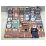 25 decks of miscellaneous playing cards, mostly