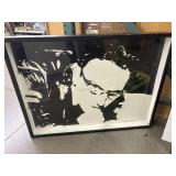 Shadowboxed Print Pop Art Bono Under Glass - Box