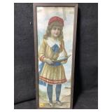 A vintage framed chromolithograph depicting, a