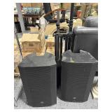 Pair Thump 12A Powered Loudspeakers with Stands -