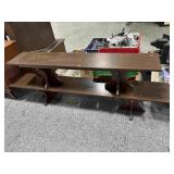 Tiered Wood Shelf approx. 6ft long
