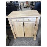 Blonde Wood Cabinet with Drawer - approx. 2.5ft