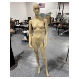 Plastic Life Size Female Mannequin with Stand