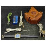 Mason Themed Box W/brooches, Watch & More