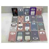 20 decks of miscellaneous playing cards, mostly