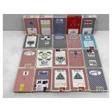 20 decks of miscellaneous playing cards, mostly
