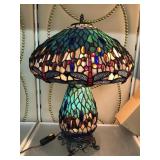 Tiffany-Style Dragonfly Table Lamp w/ Dimmer