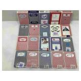 20 decks of miscellaneous playing cards, mostly