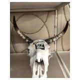 Coors NFR Genuine Cow Skull With Horns Wall Decor