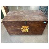 Vtg Wood Trunk with Inserts - approx. 2.5ft wide
