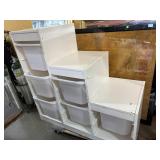 Tiered Storage Shelf with Buckets - approx. 3ft