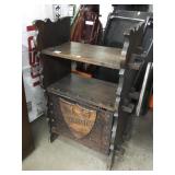 Wood Small Medieval Style Cabinet Approx 3ft Tall